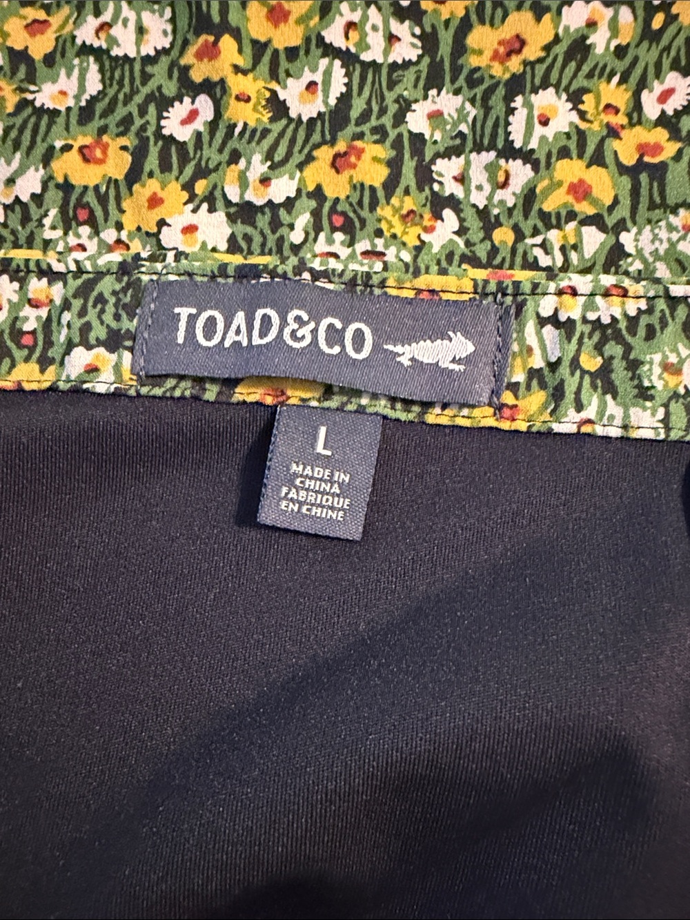 Green Floral Dress with Built-In Black Shorts - Picture 4 of 4